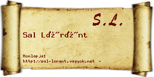 Sal Lóránt névjegykártya