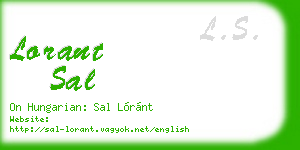 lorant sal business card