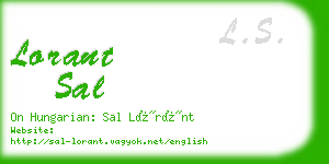 lorant sal business card